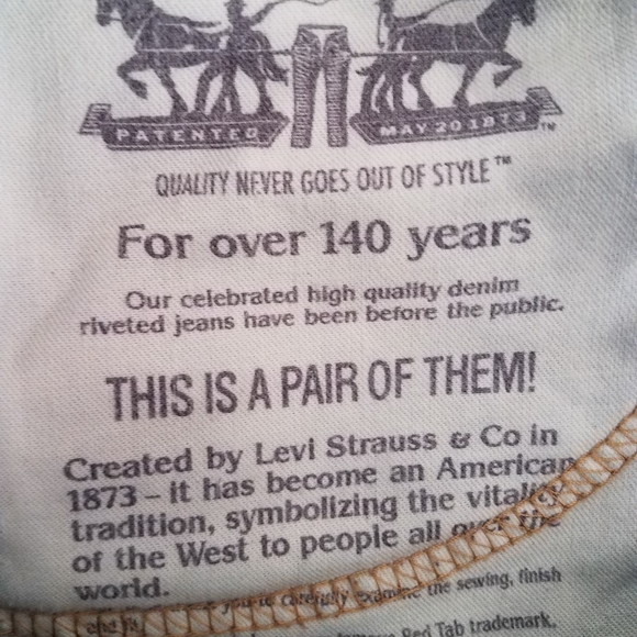 Original Men's Levi's Jeans NWOT - Picture 5 of 5